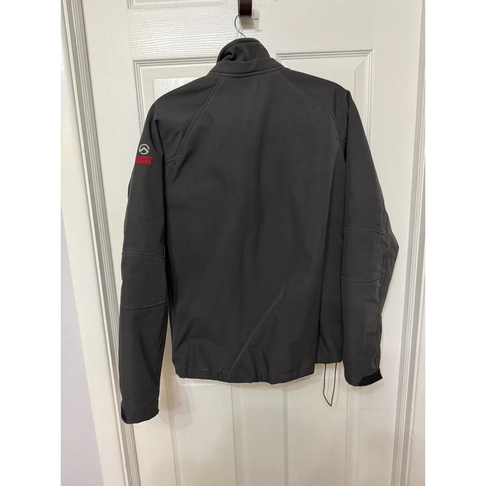 The North Face Summit Series Mens Softshell Jacket Gray Full Zip Fleece Lined M‎